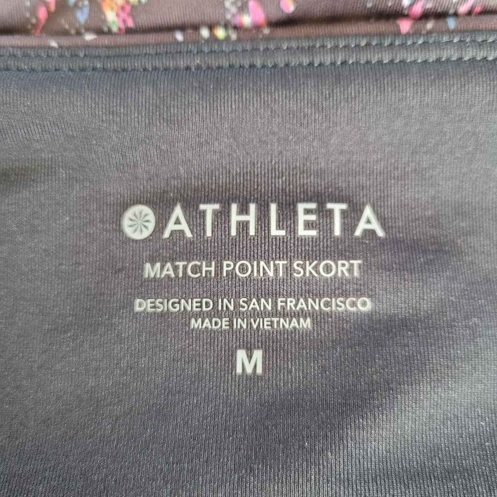 ATHLETA Match Point Printed Brown Confetti Splater UPF Skort 13.5" Medium - Picture 4 of 9